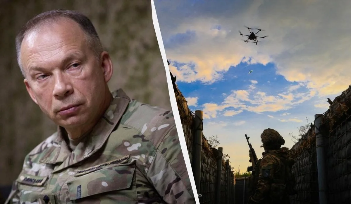 Олександр Сирський та FPV-дрон РФ над окопами ЗСУ