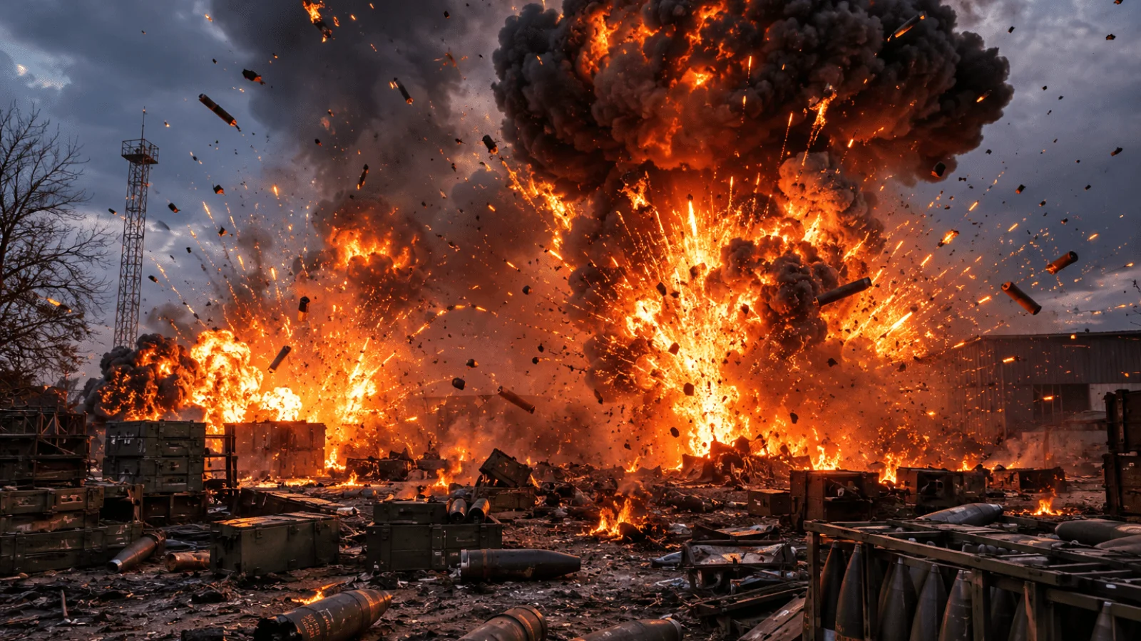 Вибух на арсеналі Балтійського флоту РФ після удару дронів біля Петербурга