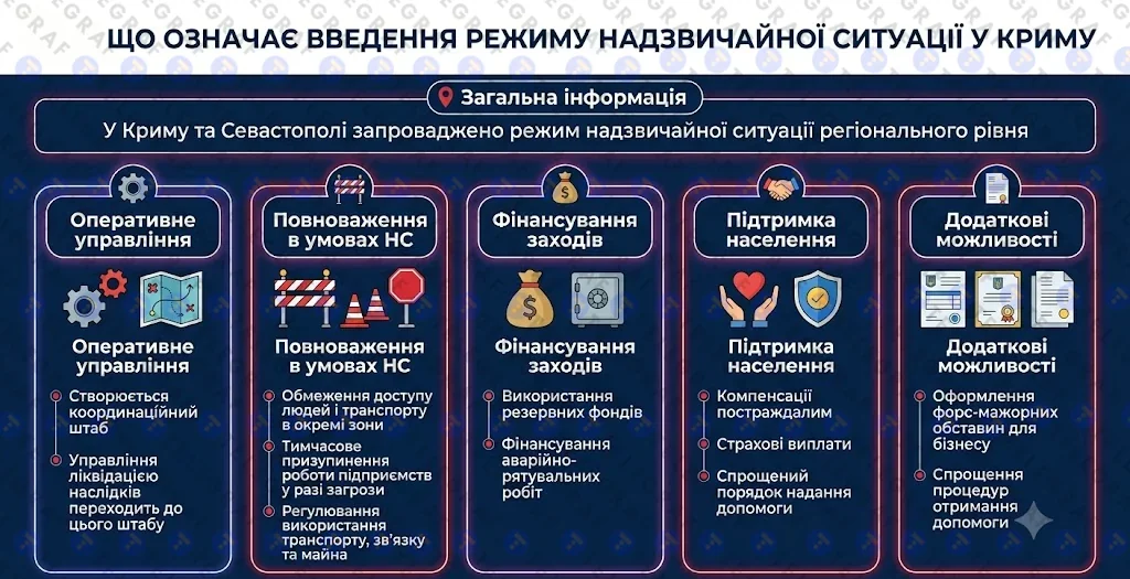 Режим НС у Криму та Севастополі: оперативне управління, фінансування та підтримка населення