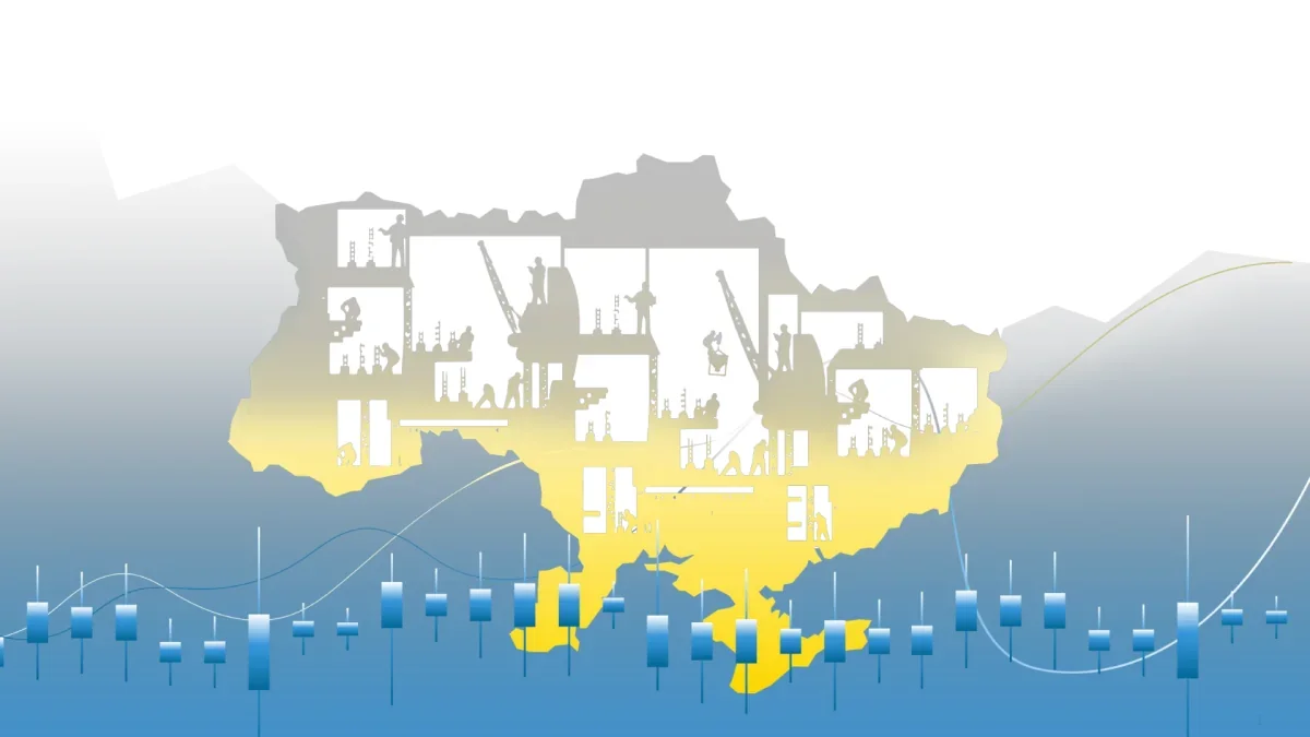 Мапа України з операціями гуманітарного розмінування сільгоспземель та графіком динаміки